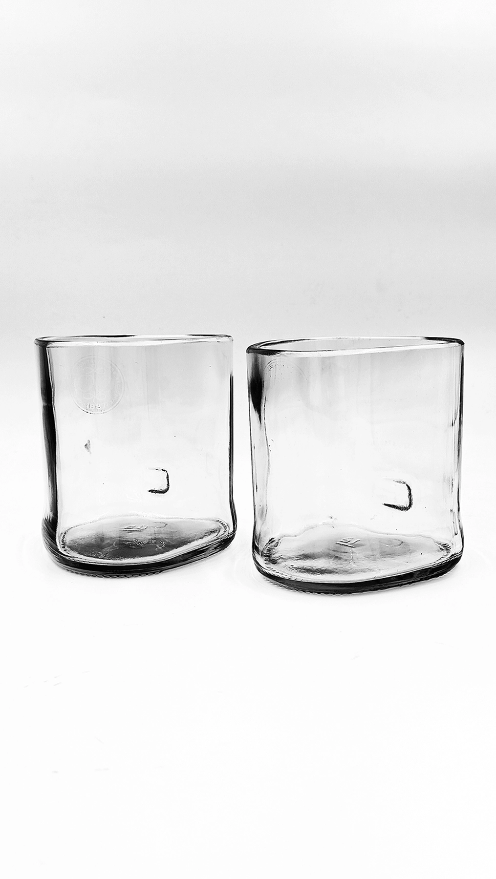 Upcycled Glenfiddich Glass Set of Two – Eco-Friendly Drinkware