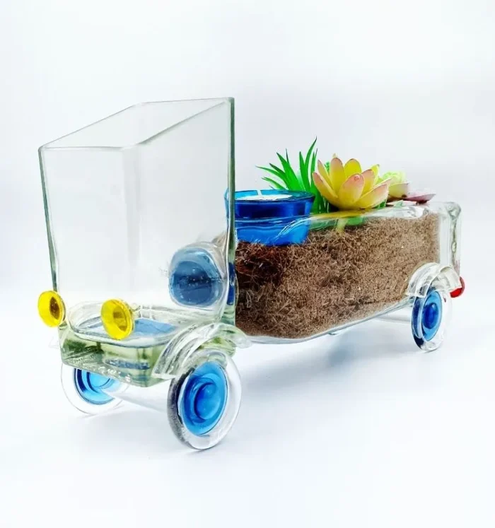 Vintage Golden Bloom Truck Planter - Image 3