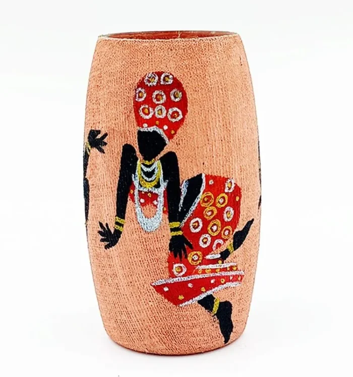 Painted Dancing African Lady Mini Vase - Image 4