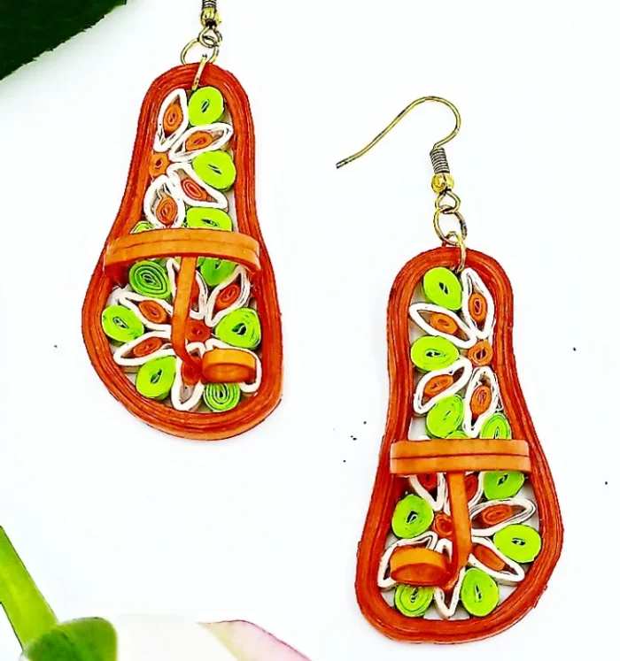 Vibrant Kolhapuri Paper Quilling Earrings