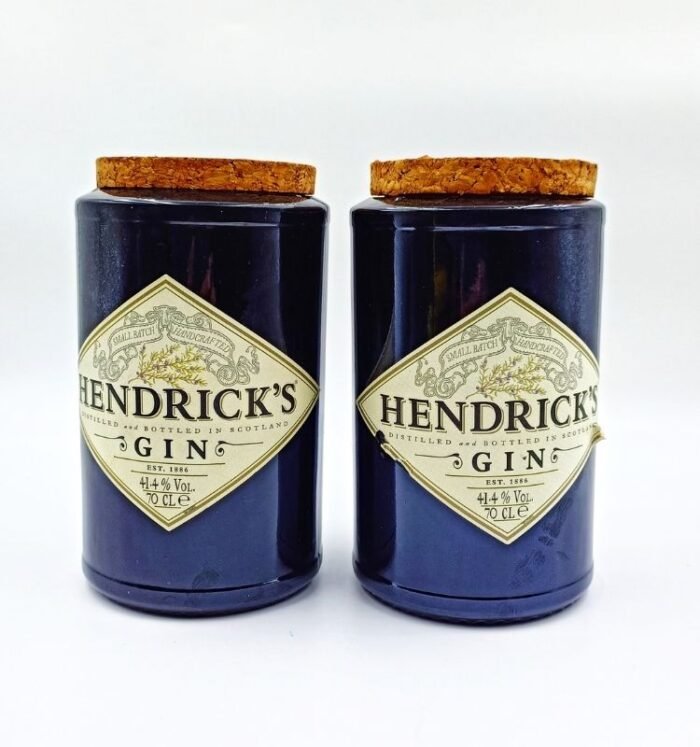 Krystal Kraft Hendrick's Gin-Inspired Glass Jar with Cork Lid Set of Two - Image 2