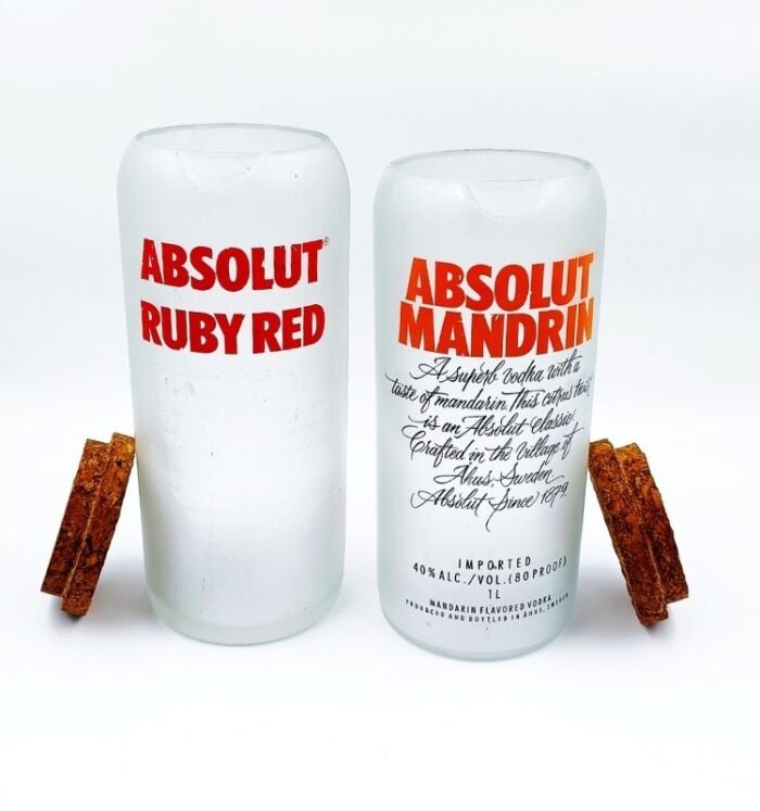 Absolut Mandrin & Ruby Red Glass Jars (Set of 2) - Image 2