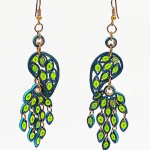 Artistic Peacock Quilling Earrings