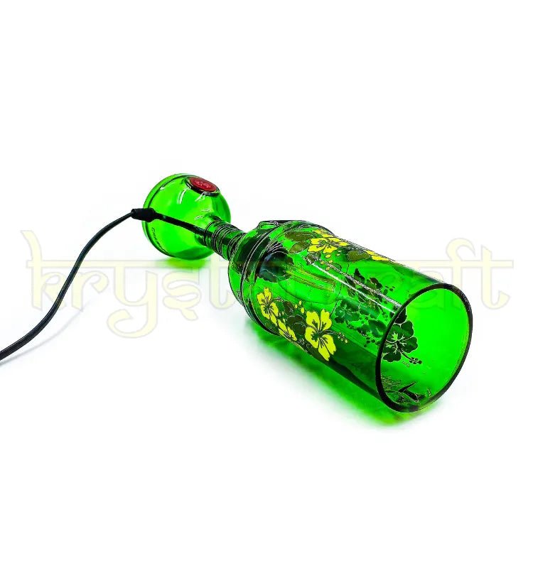 Artisan handcrafted bottle lamp created by a Vadodara artist.