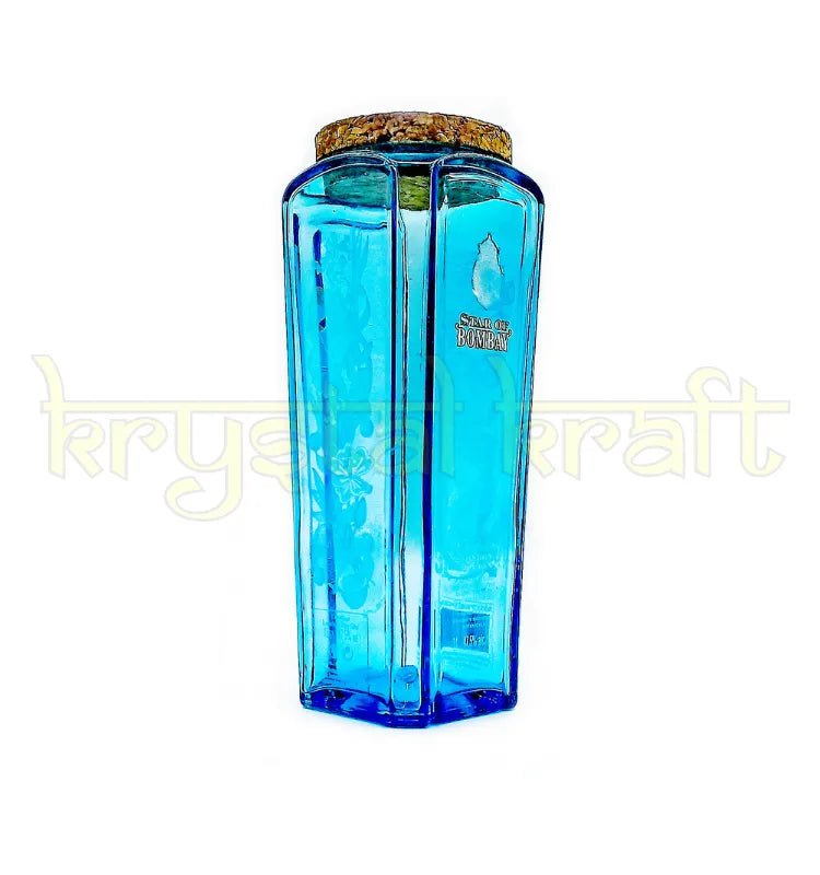 Eco-friendly recycled glass bottle jar with lid for storage and gifting