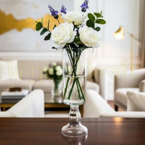 Two upcycled 100 Pipers bottle vases displayed as modern decorative pieces.