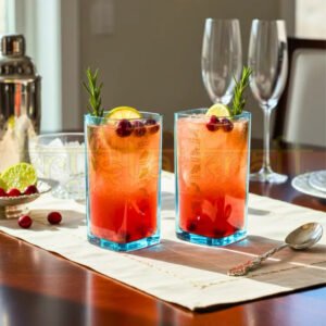 Upcycled Bombay Sapphire bottle glasses set of two recycled gin bottle tumblers