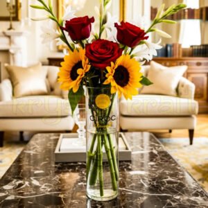 “Upcycled Ciroc Bottle Vase – Modern Handmade Glass Vase for Home Décor”