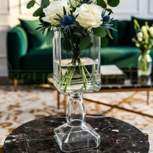 “Upcycled Jack Daniel Bottle Vase – Handmade Decorative Glass Vase”